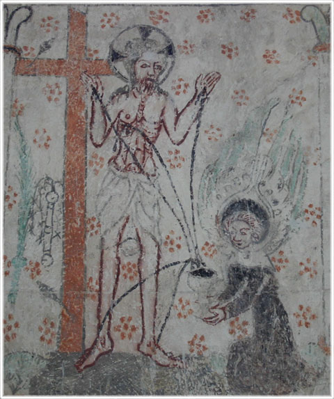 Anga kyrka, medeltida målning