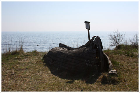 Gotland, En flyktingbåt - foto: Bernt Enderborg