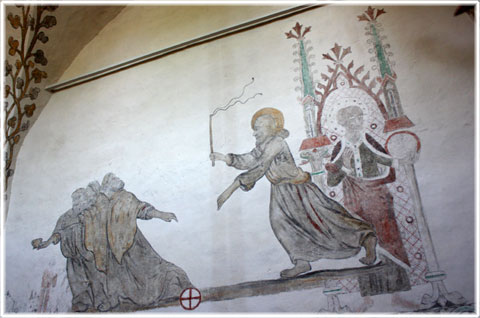 Gotland, Jesus driver ut månglarna - foto: Bernt Enderborg