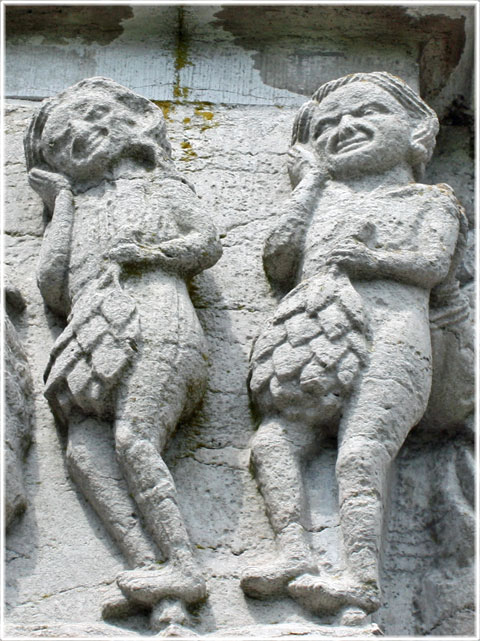 Adam och Eva på Gammelgarn kyrka